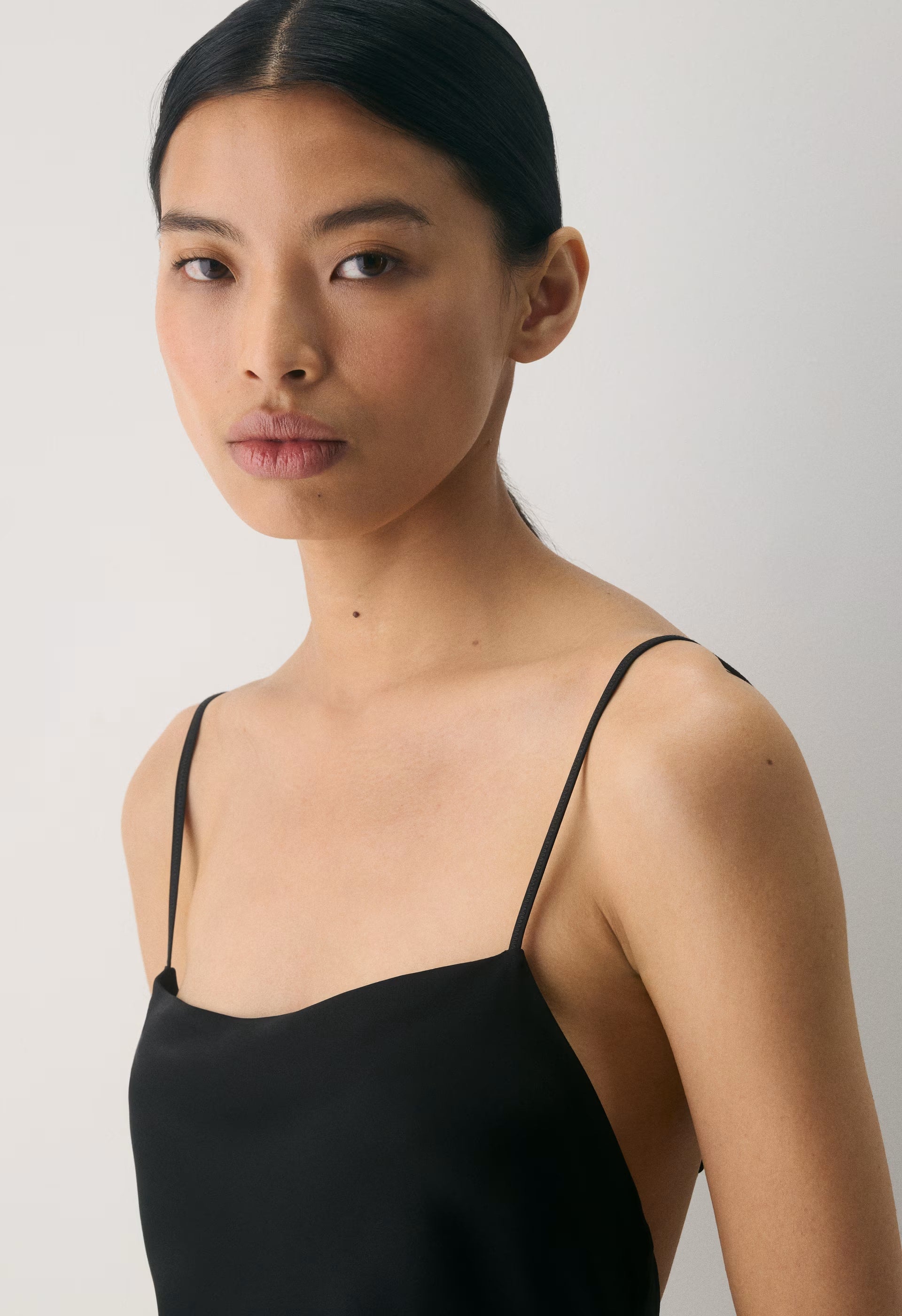Confession Satin Dress - BLACK