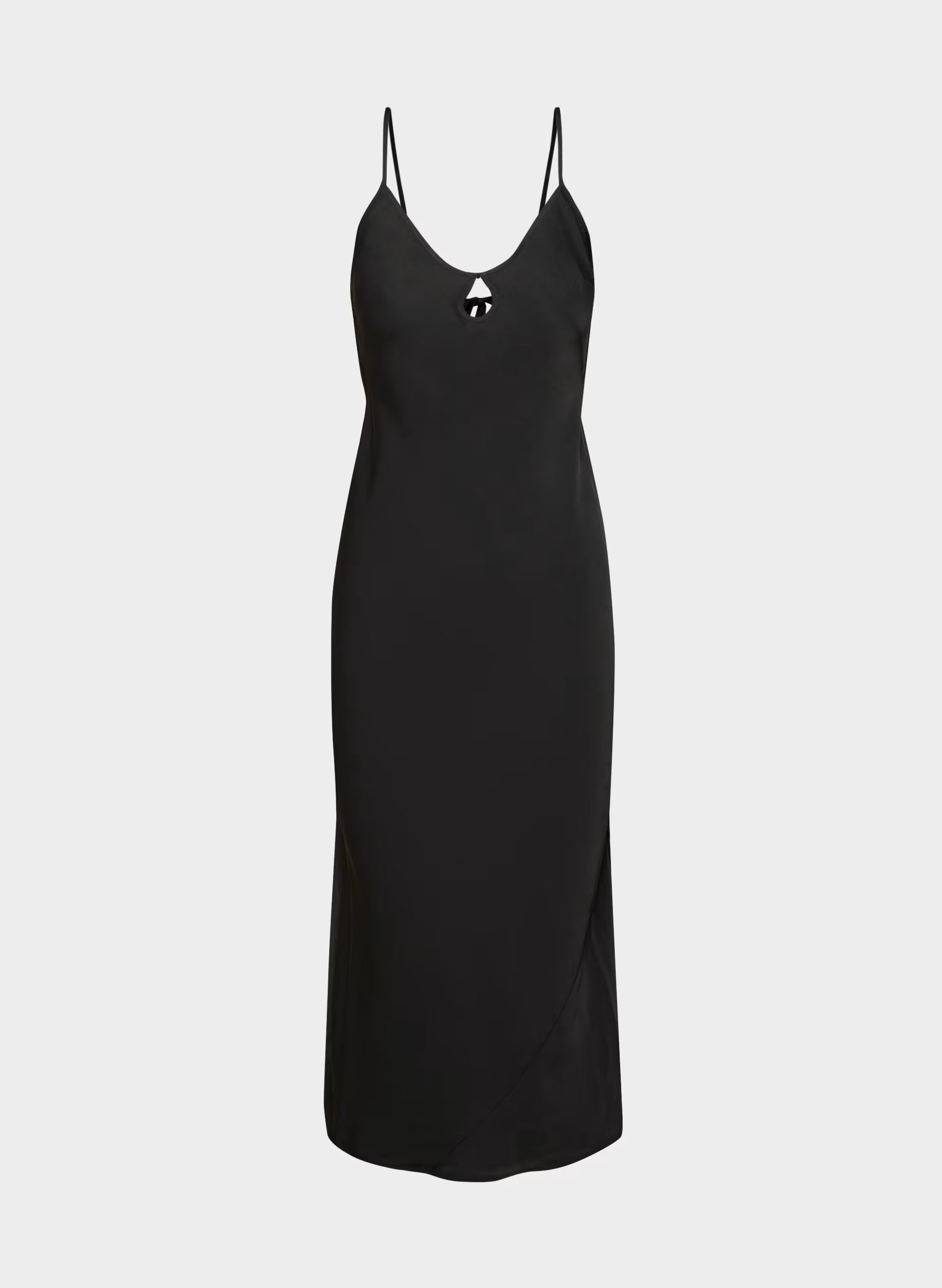 Duskfall Satin Dress - BLACK