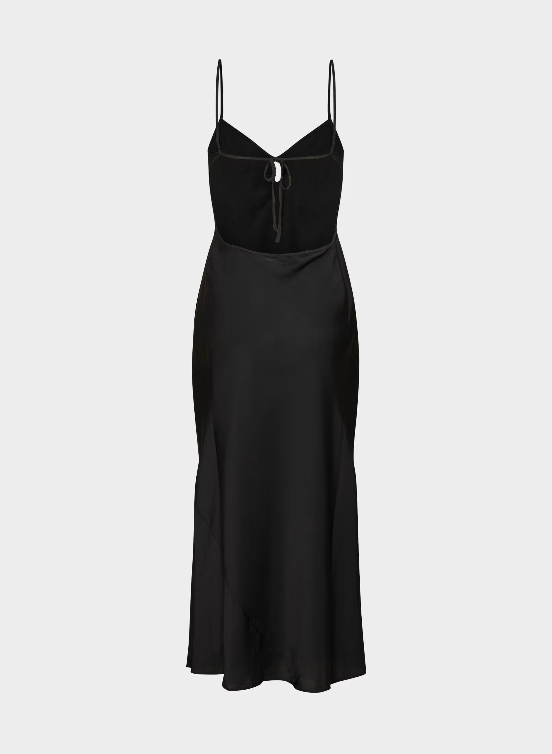 Duskfall Satin Dress - BLACK