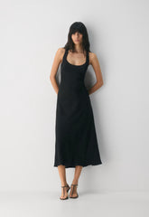 Candela Satin Dress - JELLYBEAN PINK