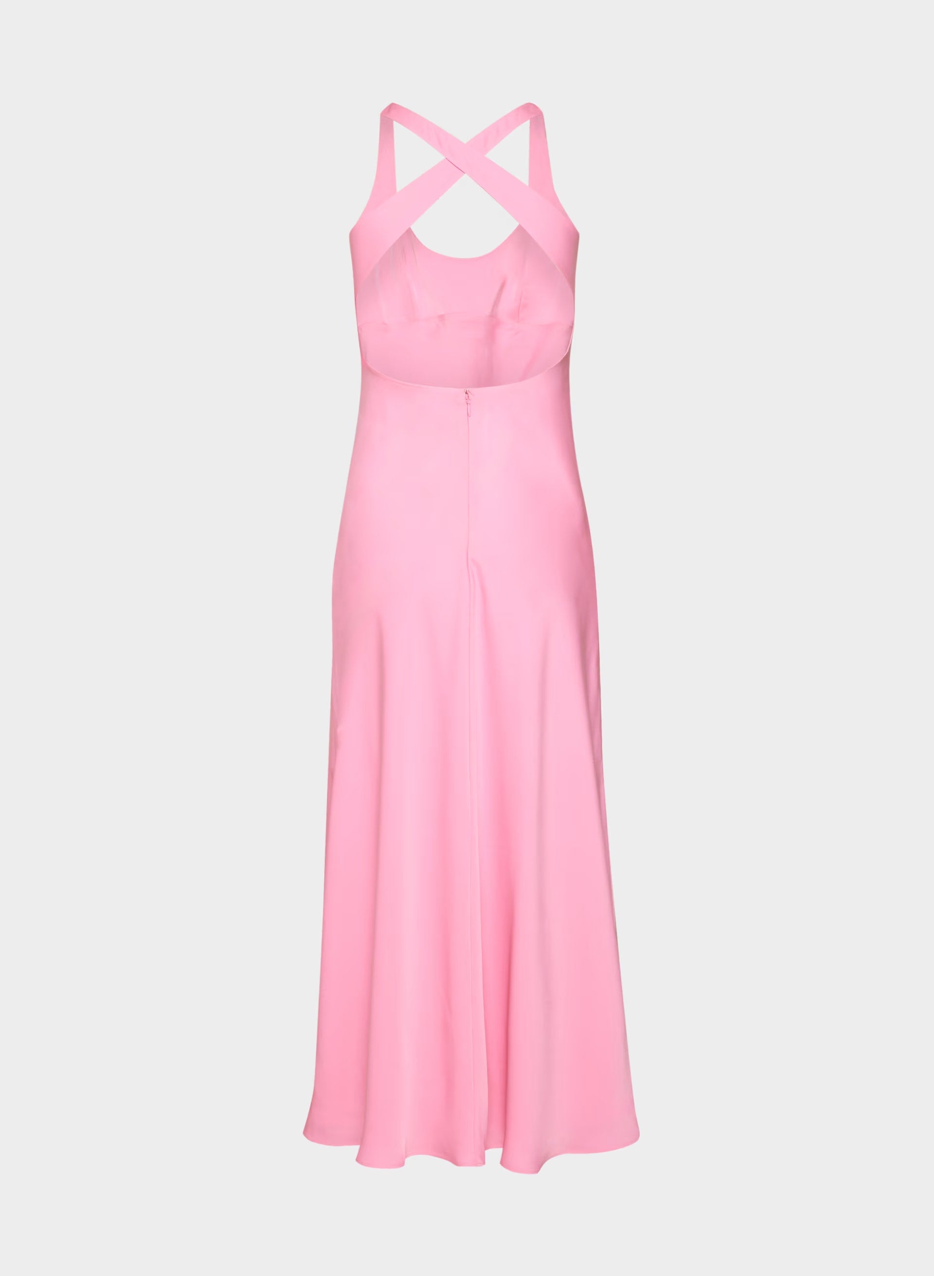 Candela Satin Dress - JELLYBEAN PINK