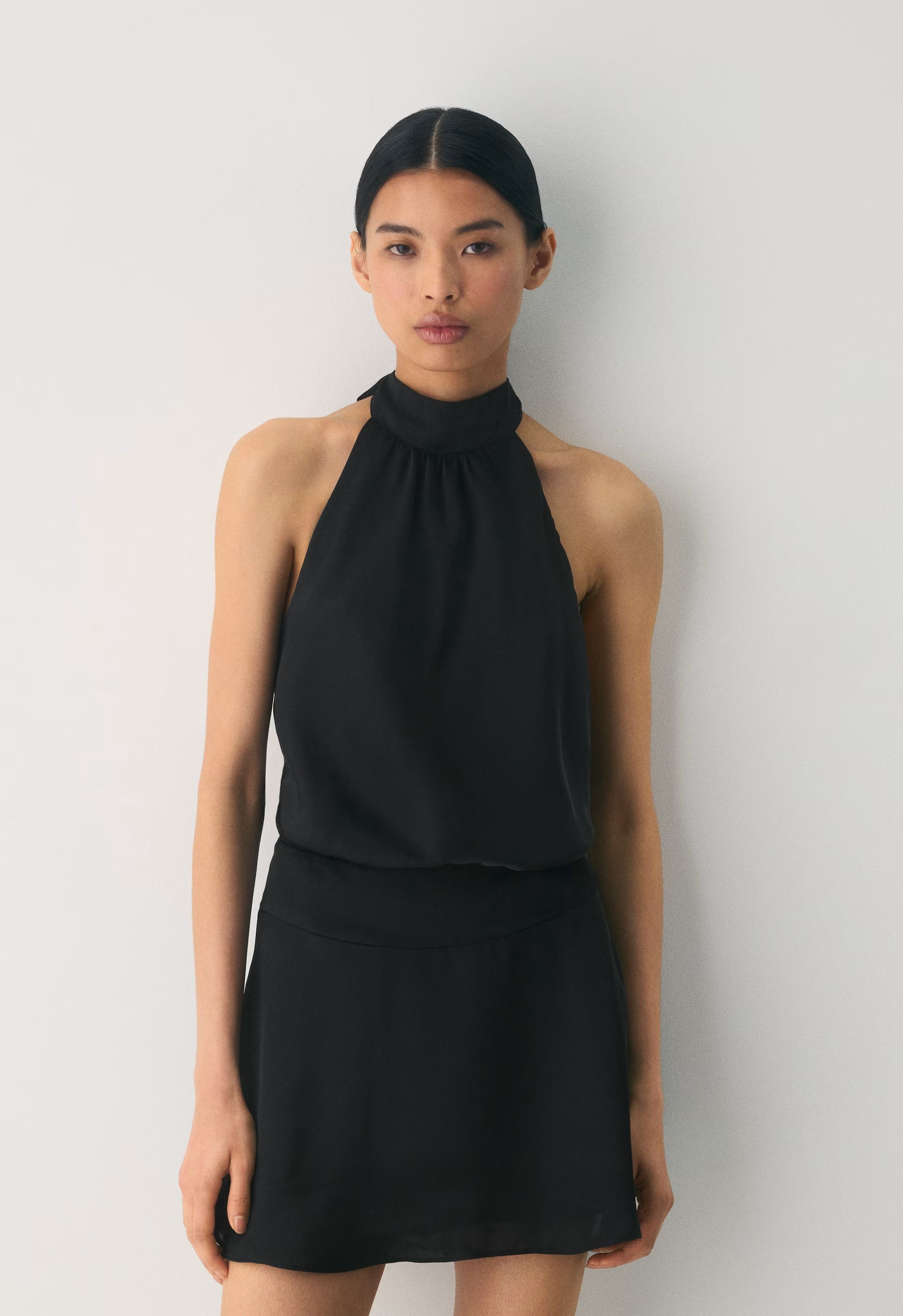 Posse Satin Dress - BLACK