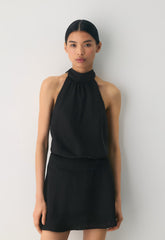 Posse Satin Dress - BLACK