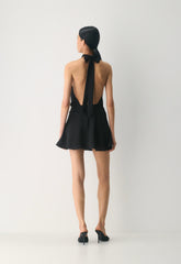 Posse Satin Dress - BLACK