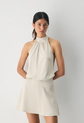 Posse Satin Dress - MATTE PEARL