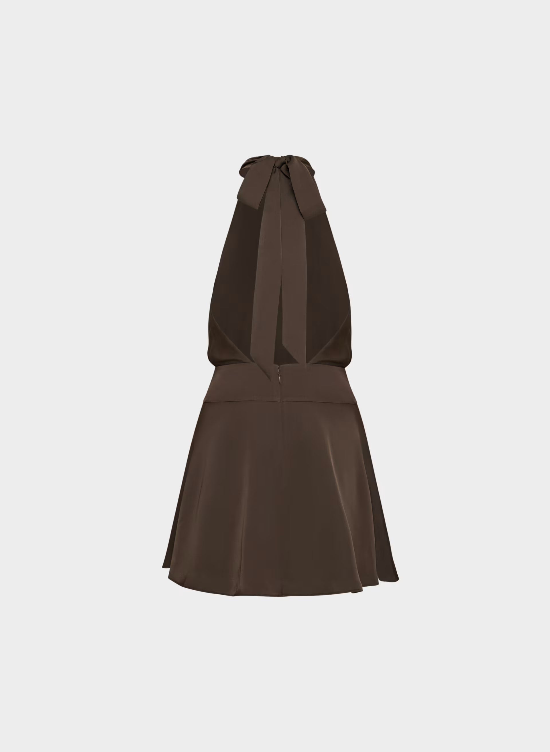 Posse Satin Dress - RICH MOCHA BROWN