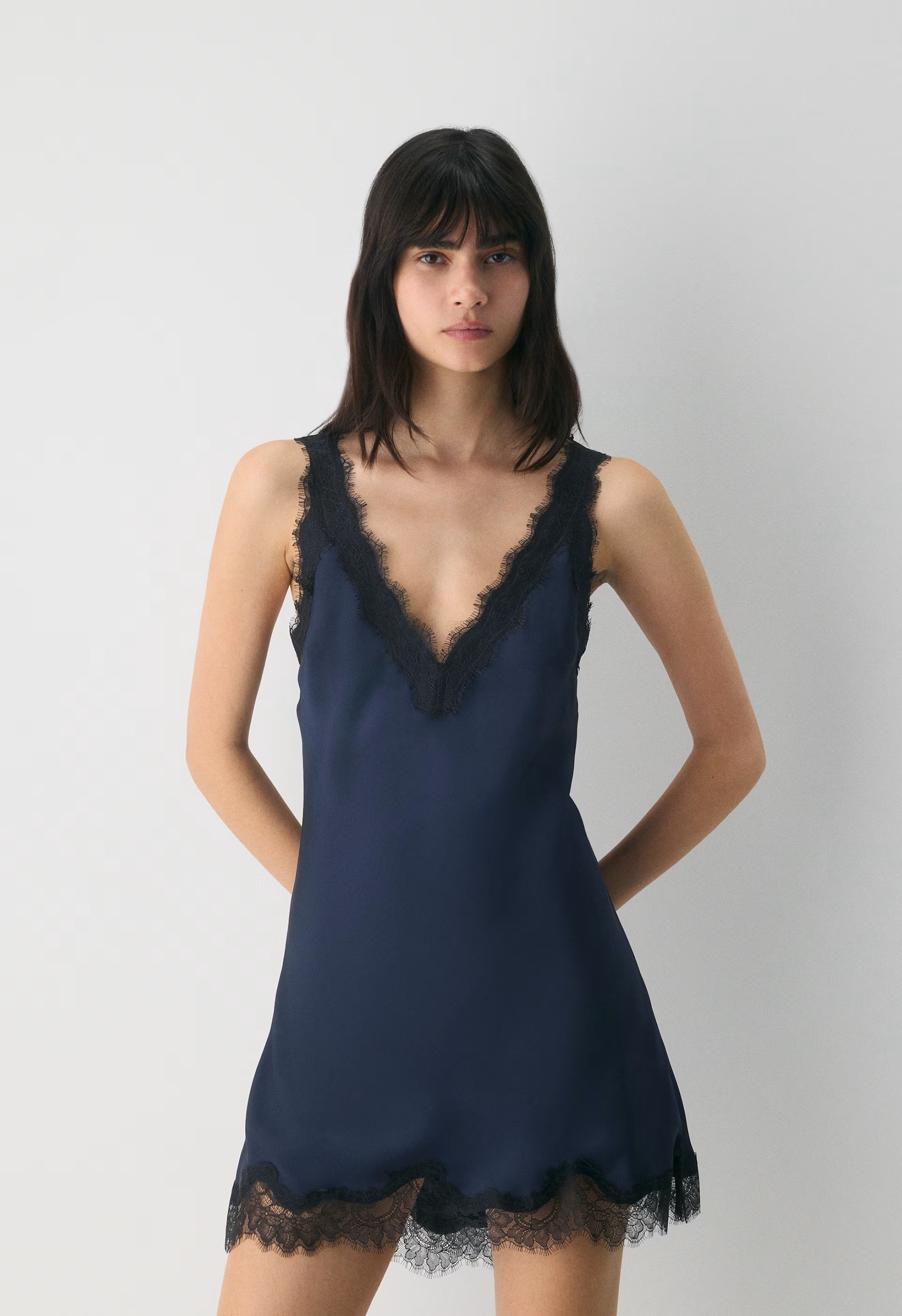 Suite Satin Dress - FLUENT TP/ LT BIRCH