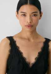 Suite Satin Dress - BLACK/BLACK