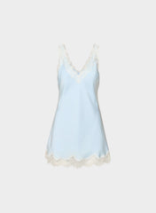 Suite Satin Dress - VILLA BLUE/LIGHT BIRCH