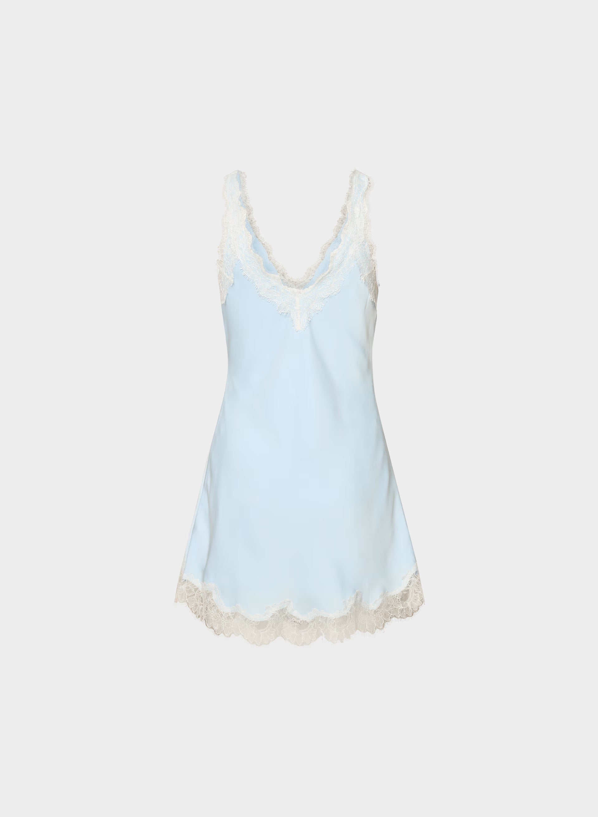 Suite Satin Dress - VILLA BLUE/LIGHT BIRCH