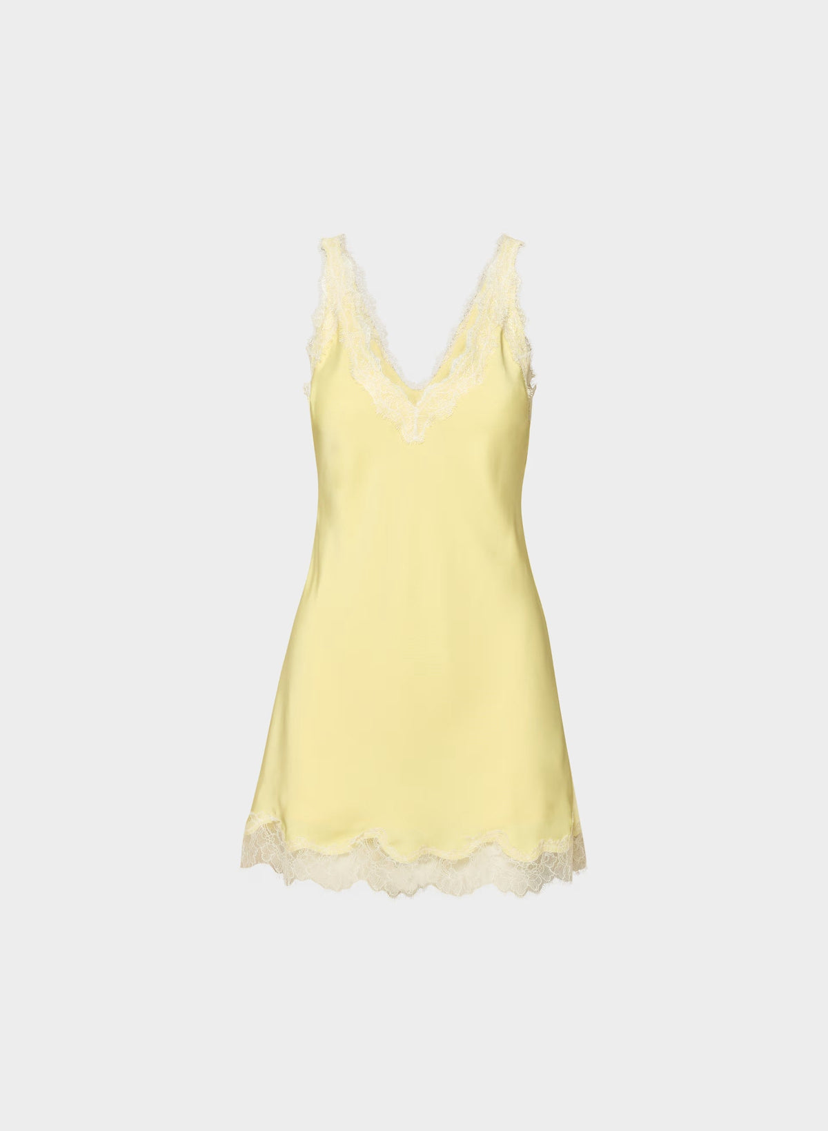 Suite Satin Dress - LEMONADE/LIGHT BIRCH