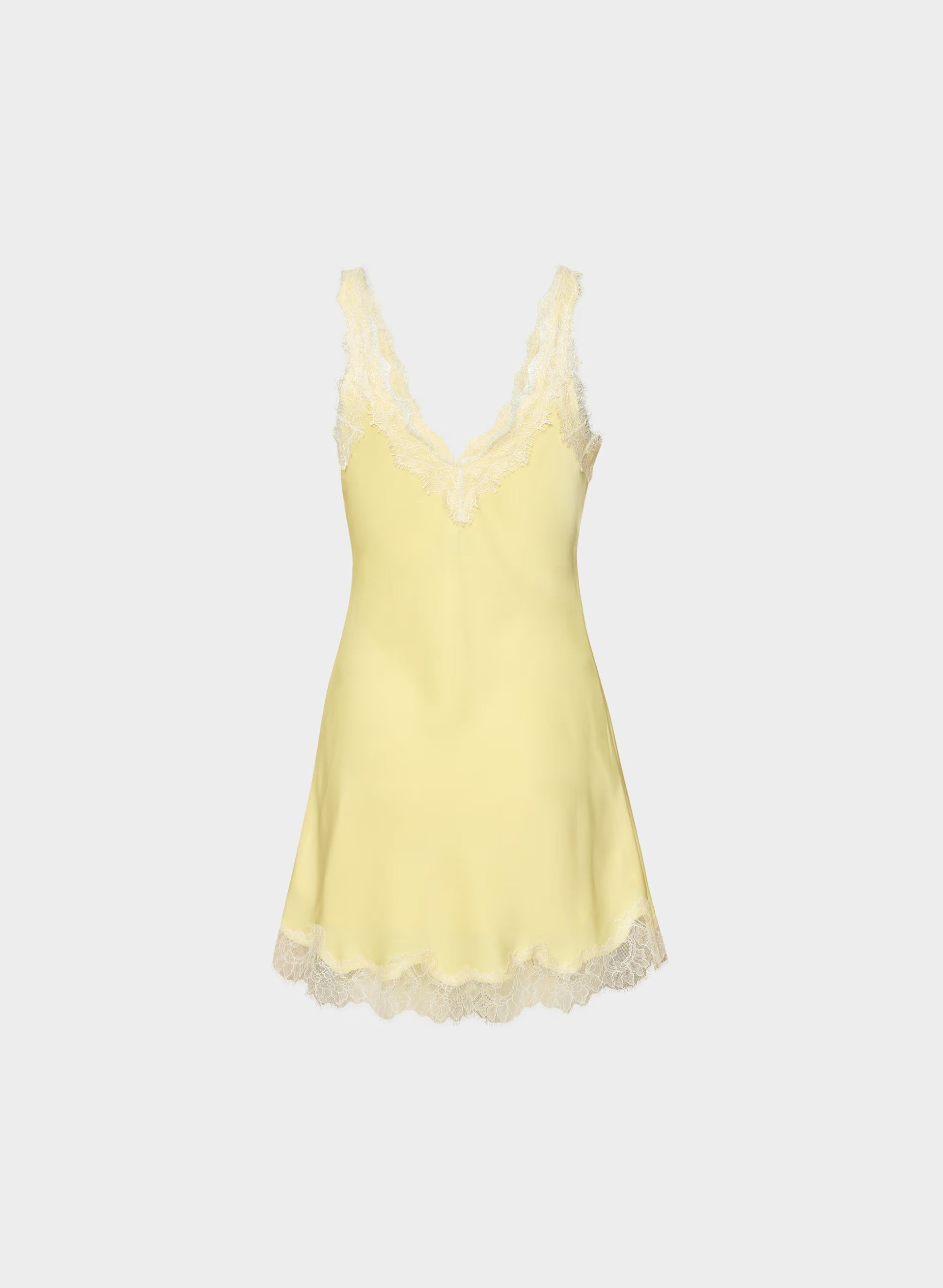 Suite Satin Dress - LEMONADE/LIGHT BIRCH