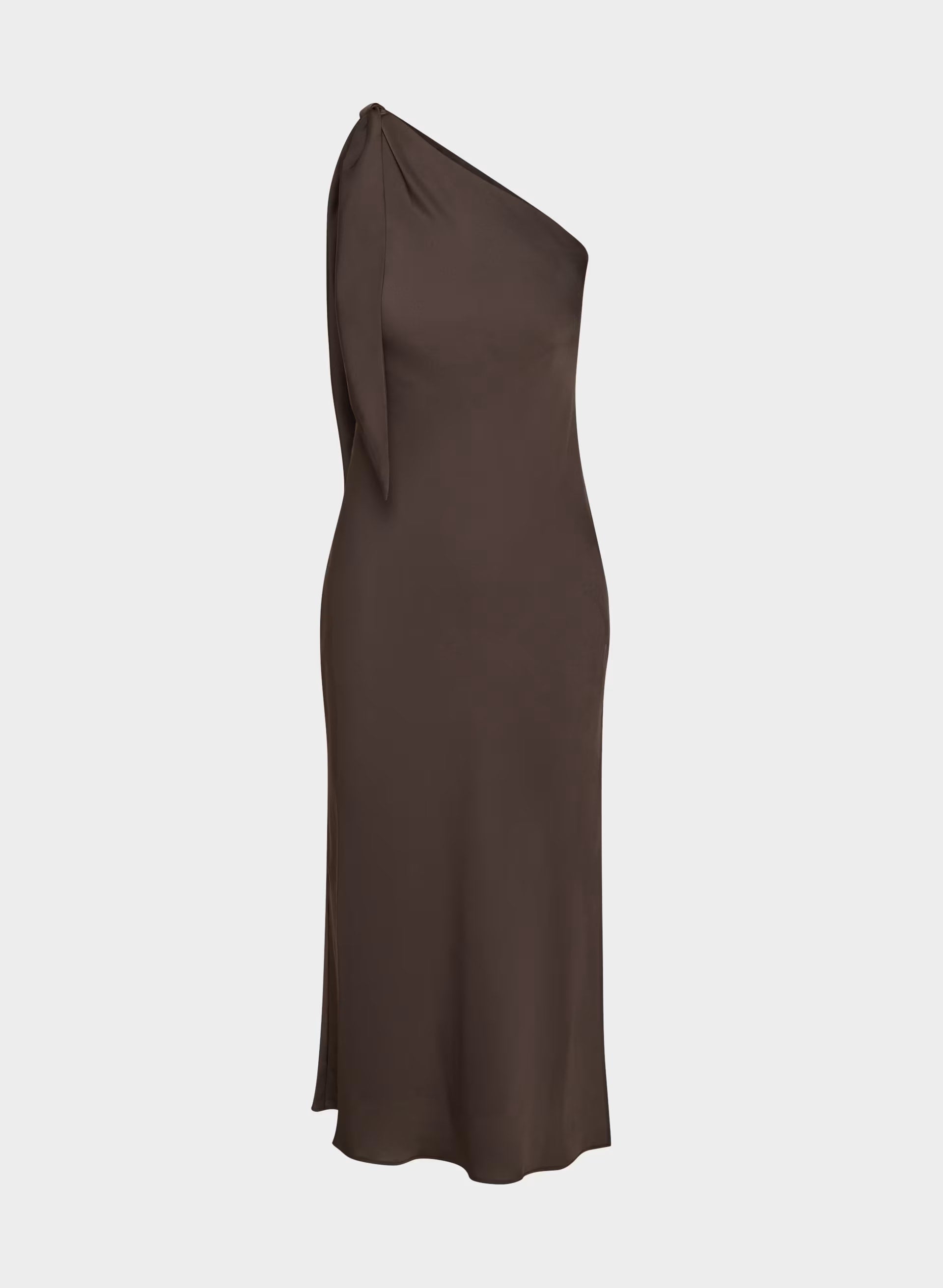 Champagne Satin Dress - RICH MOCHA BROWN