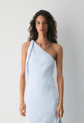 Champagne Satin Dress - MIDDAY BLUE