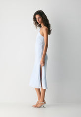 Champagne Satin Dress - MIDDAY BLUE