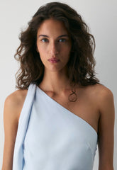 Champagne Satin Dress - MIDDAY BLUE