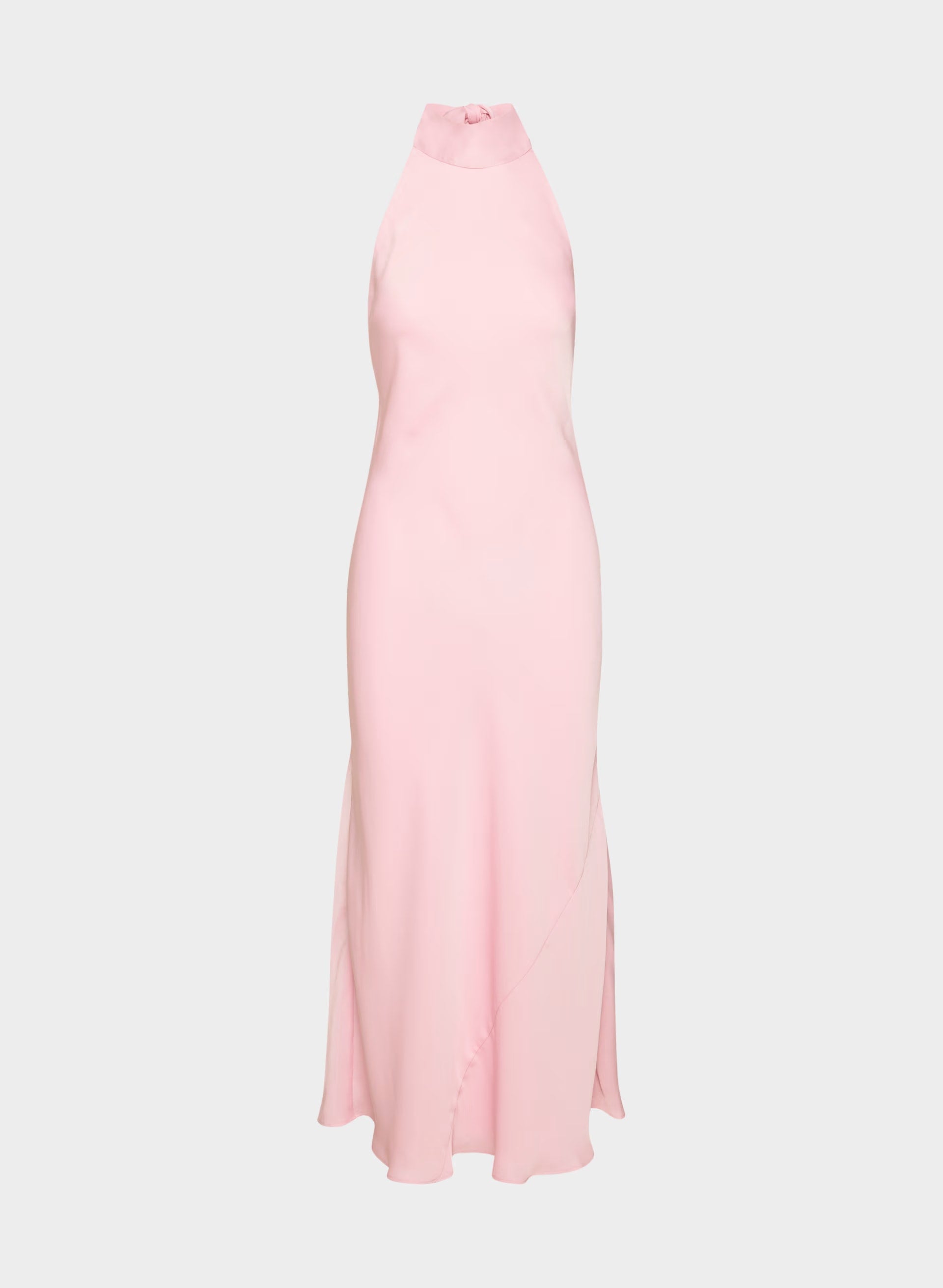 Tidal Satin Halter Dress - MILKSHAKE PINK