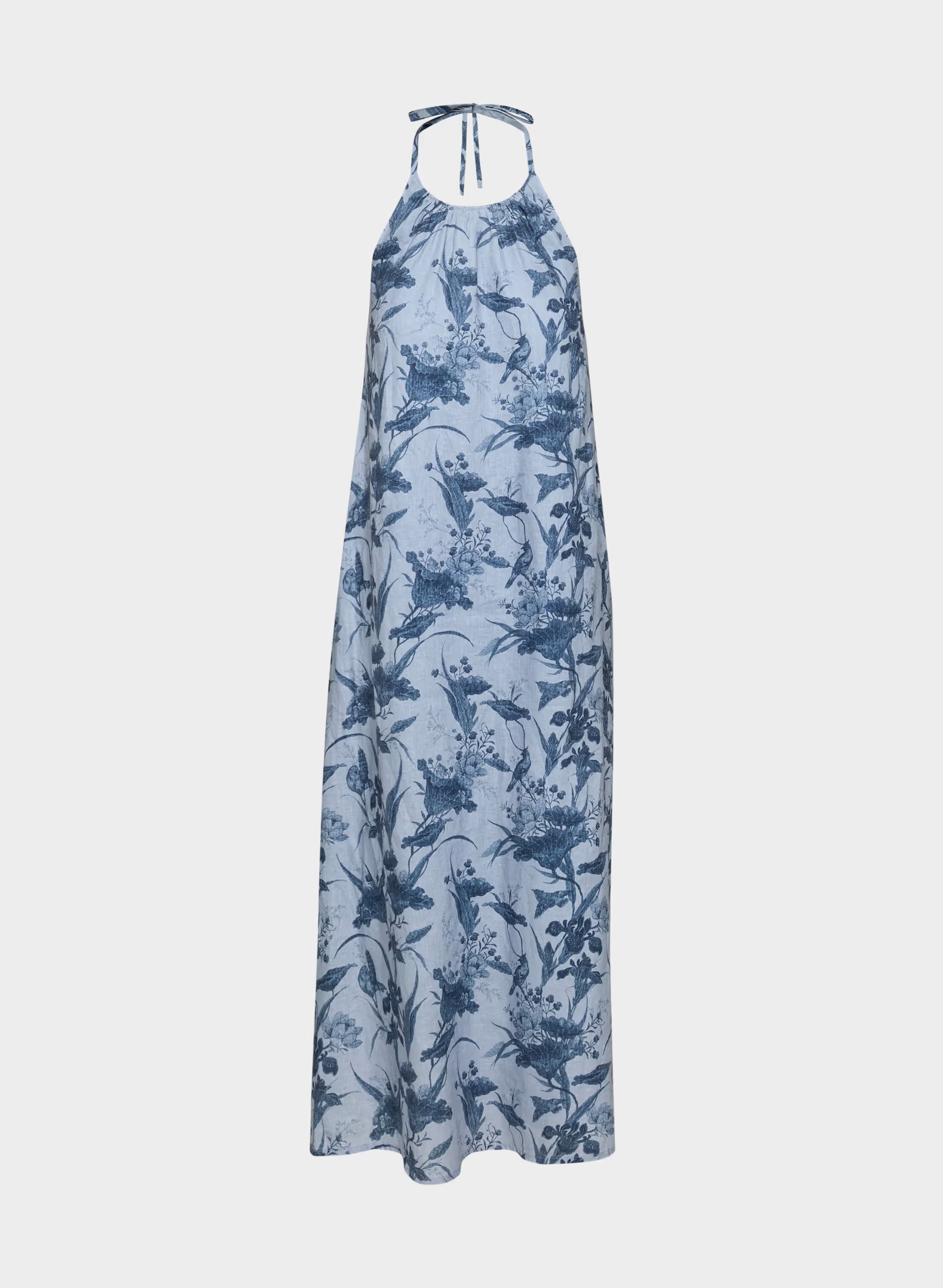 Sunpost Linen Halter Dress - BL/ADMRL
