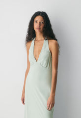 Hedgerow Halter Dress - AGAVE GREEN