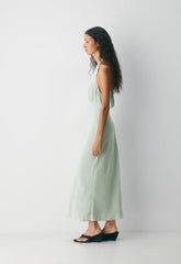 Hedgerow Halter Dress - AGAVE GREEN