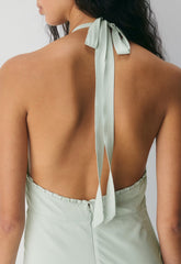 Hedgerow Halter Dress - AGAVE GREEN