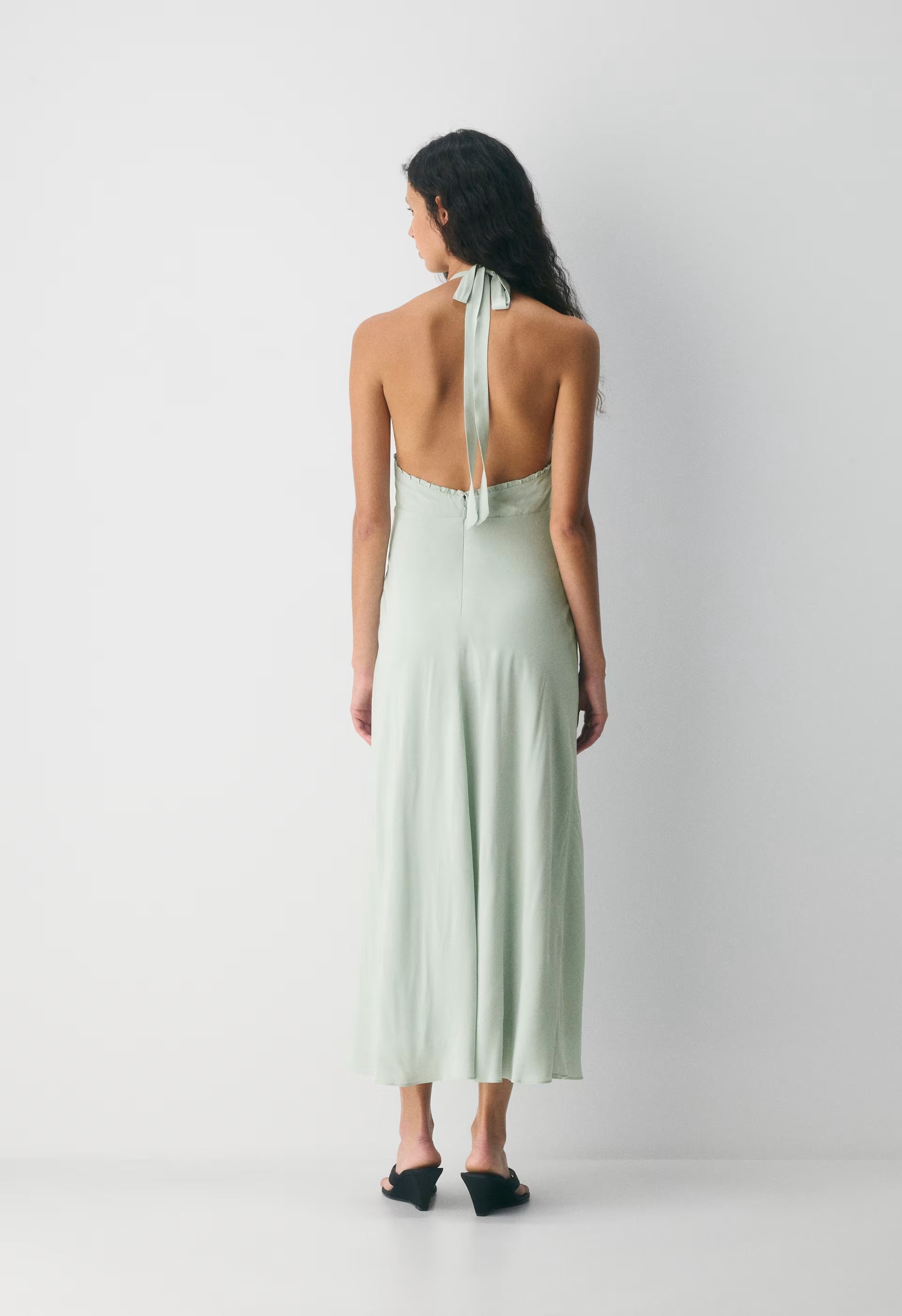 Hedgerow Halter Dress - AGAVE GREEN