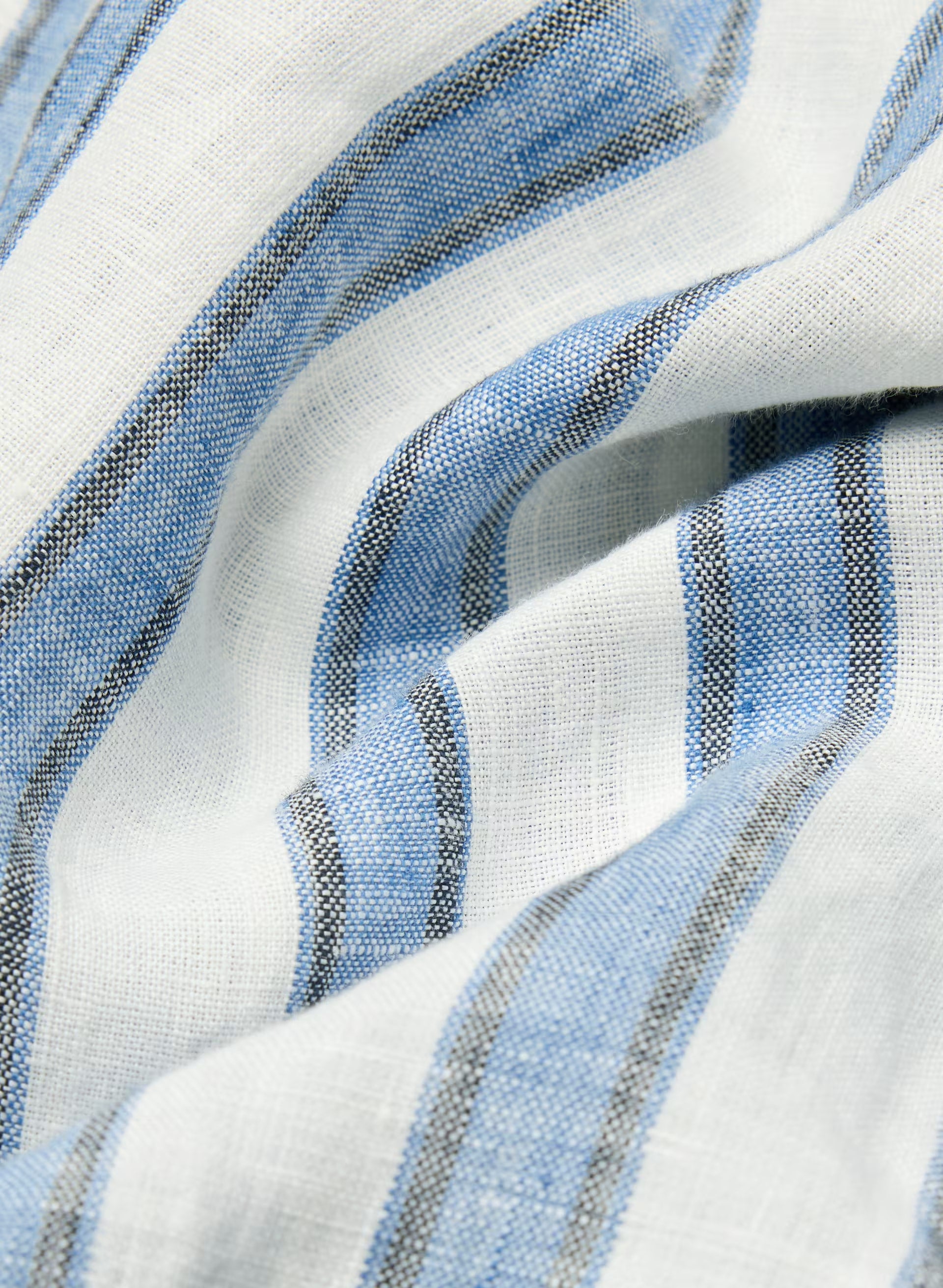 Amphora Linen Dress - WNFRD STRP WHT/FRCHBL