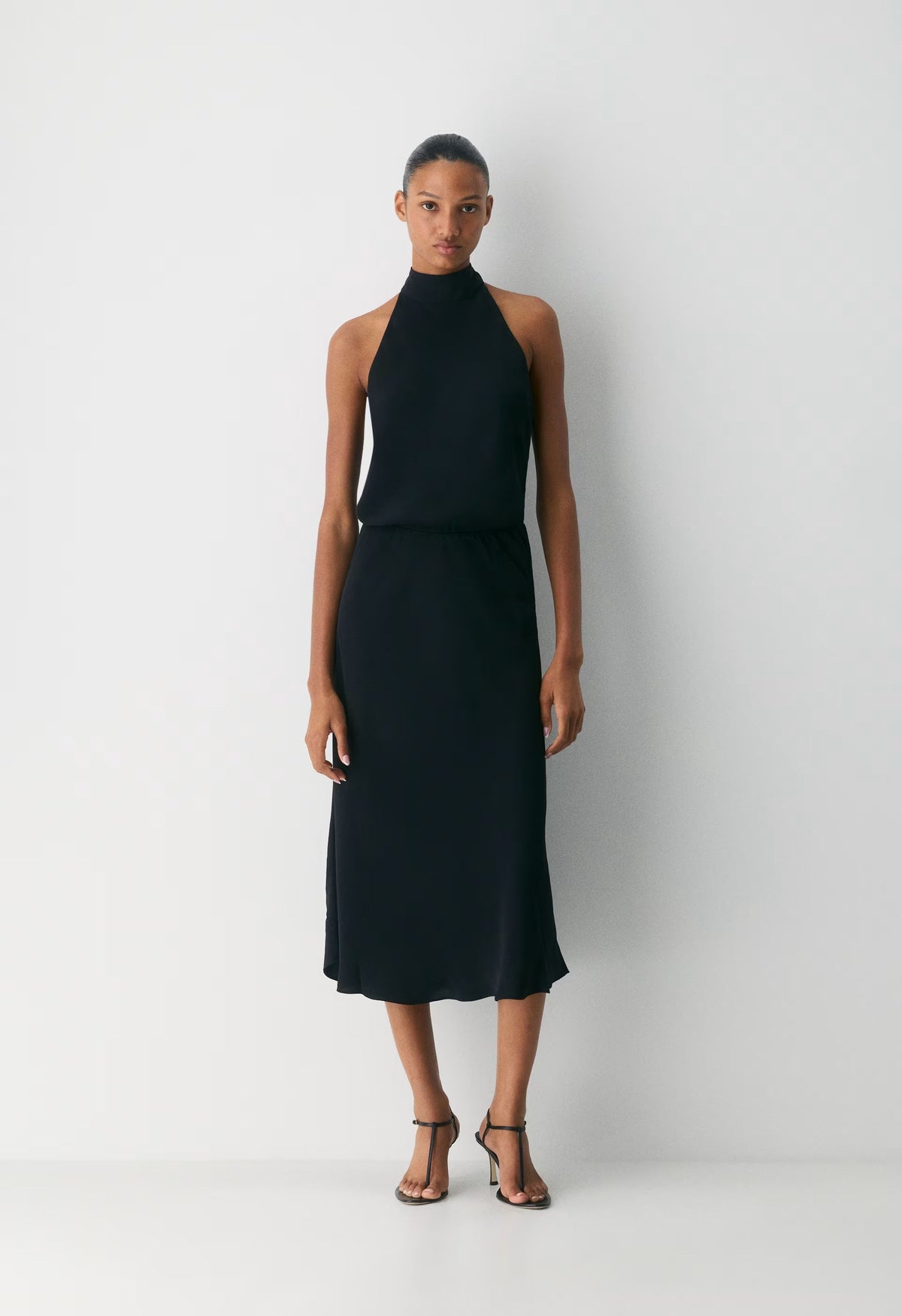 Central Halter Dress - BLACK