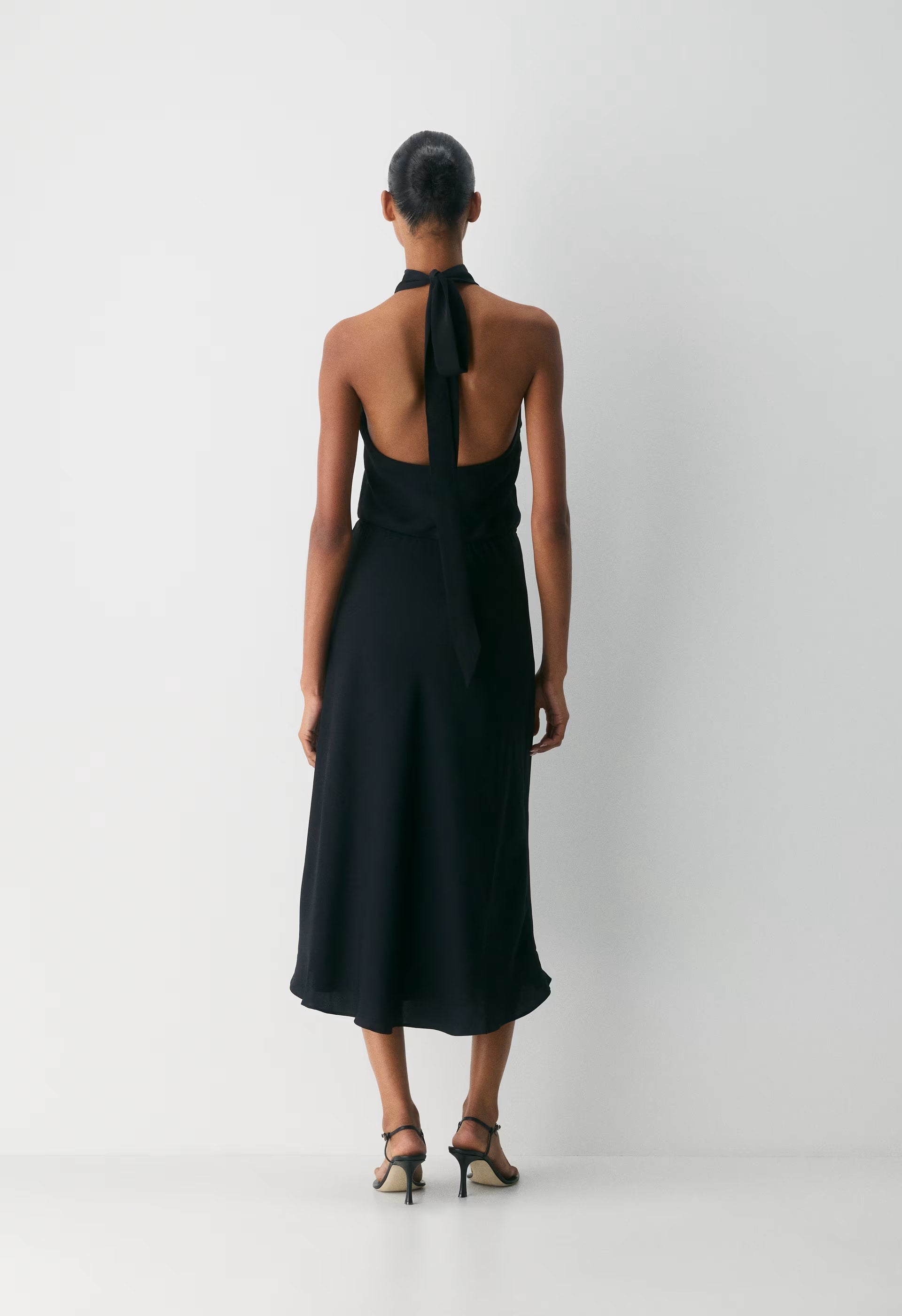 Central Halter Dress - BLACK