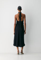 Central Halter Dress - BLACK
