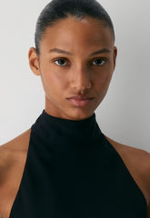 Central Halter Dress - BLACK