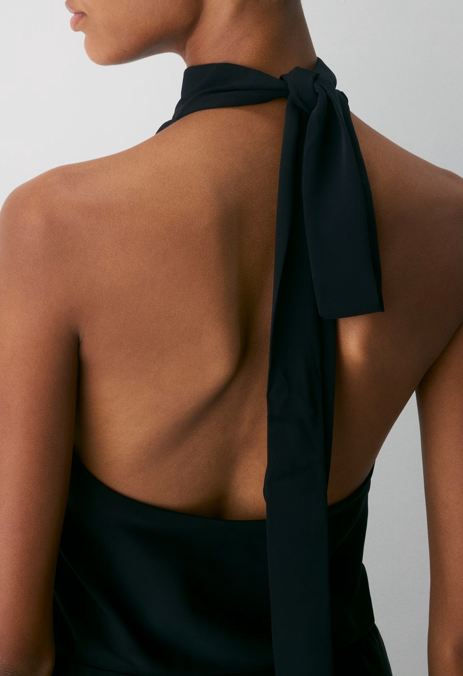 Central Halter Dress - BLACK