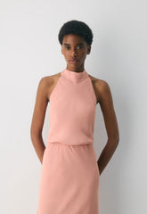 Central Halter Dress - KILN PINK