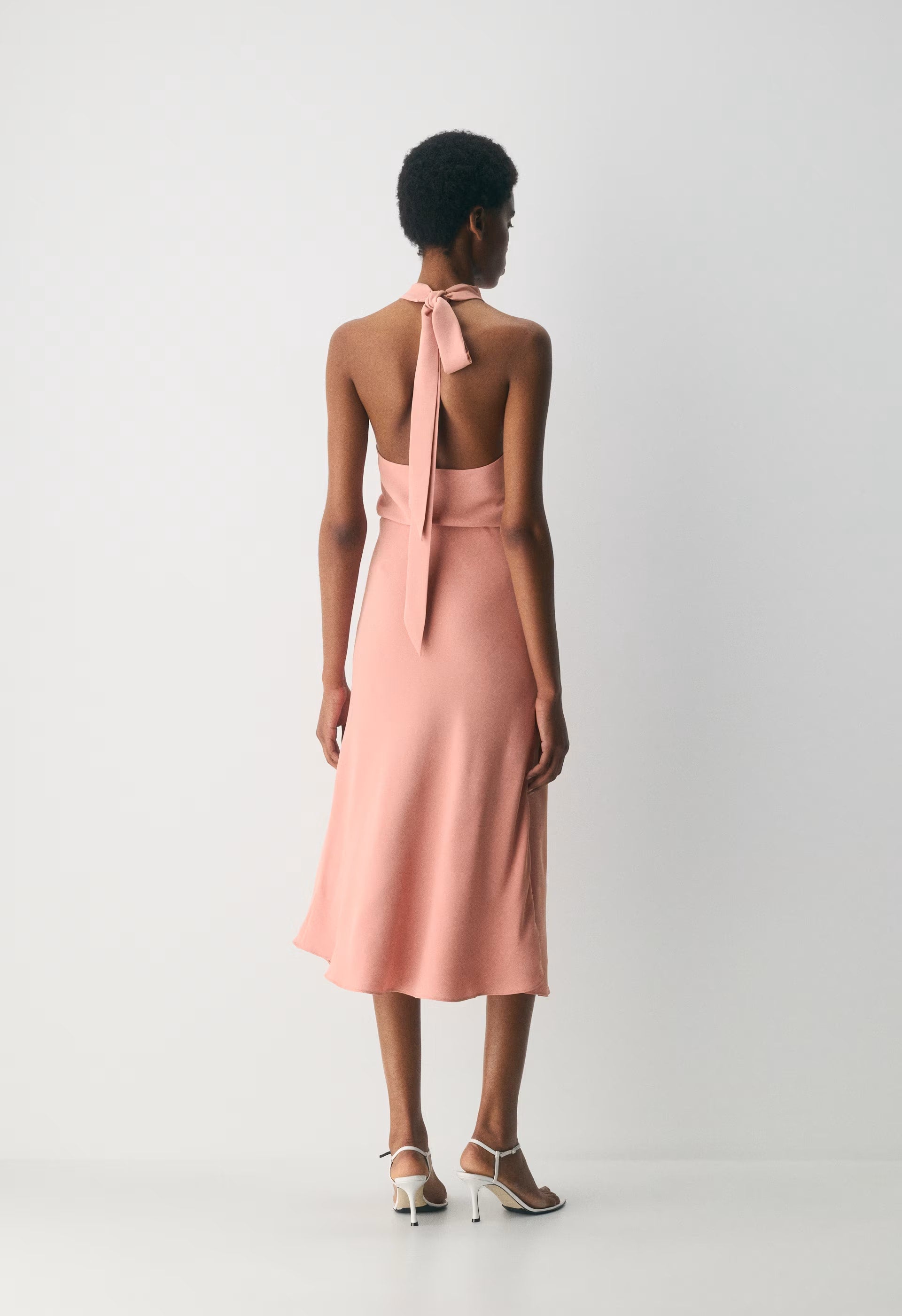 Central Halter Dress - KILN PINK