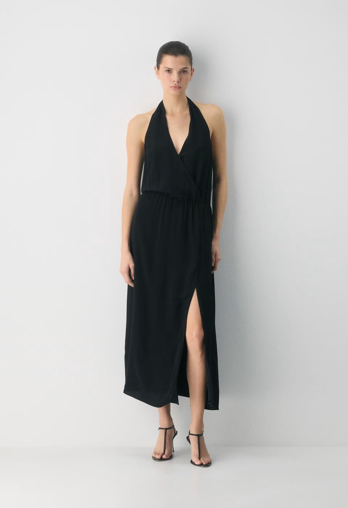 Skyward Halter Dress - BLACK
