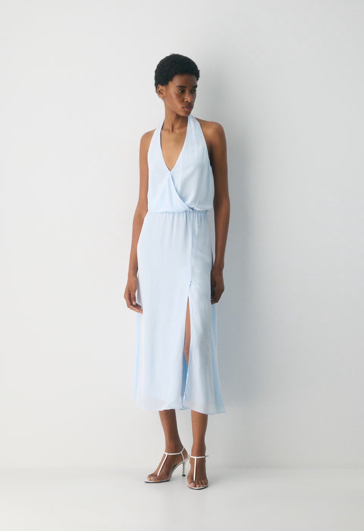 Skyward Halter Dress - MIDDAY BLUE
