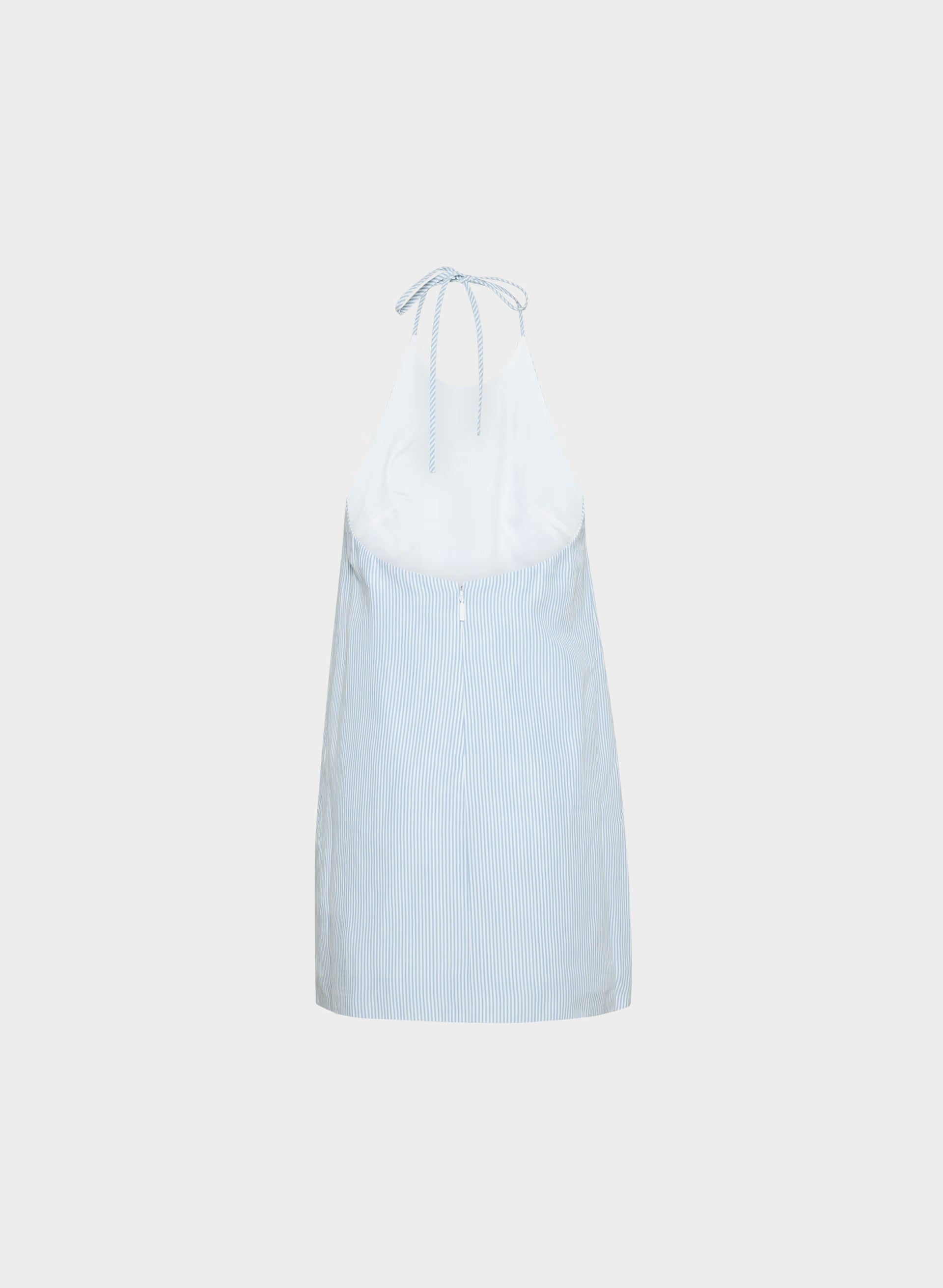Stillwater Halter Dress - CruiseLinen™ - WLN STP WHT/CRNFLR BL