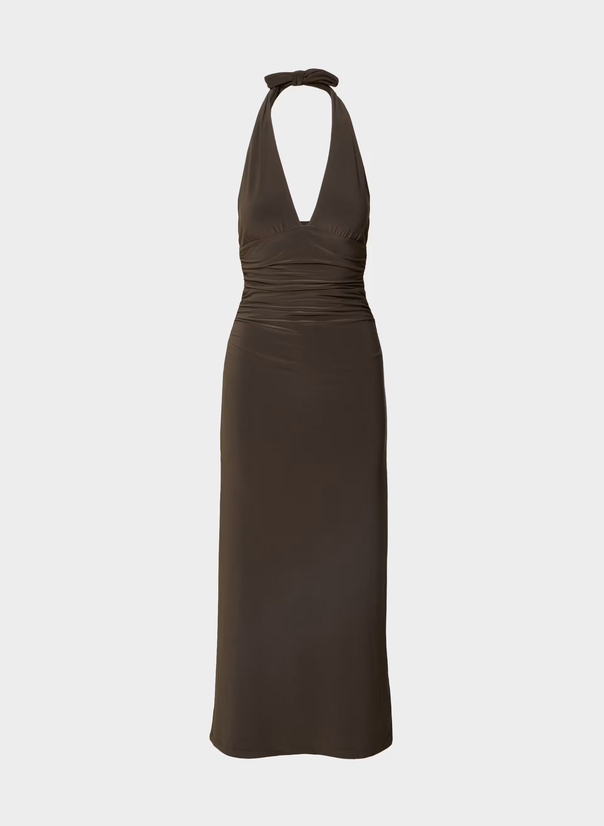 Smooth Matter™ Jazzroom Halter Dress - RICH MOCHA BROWN