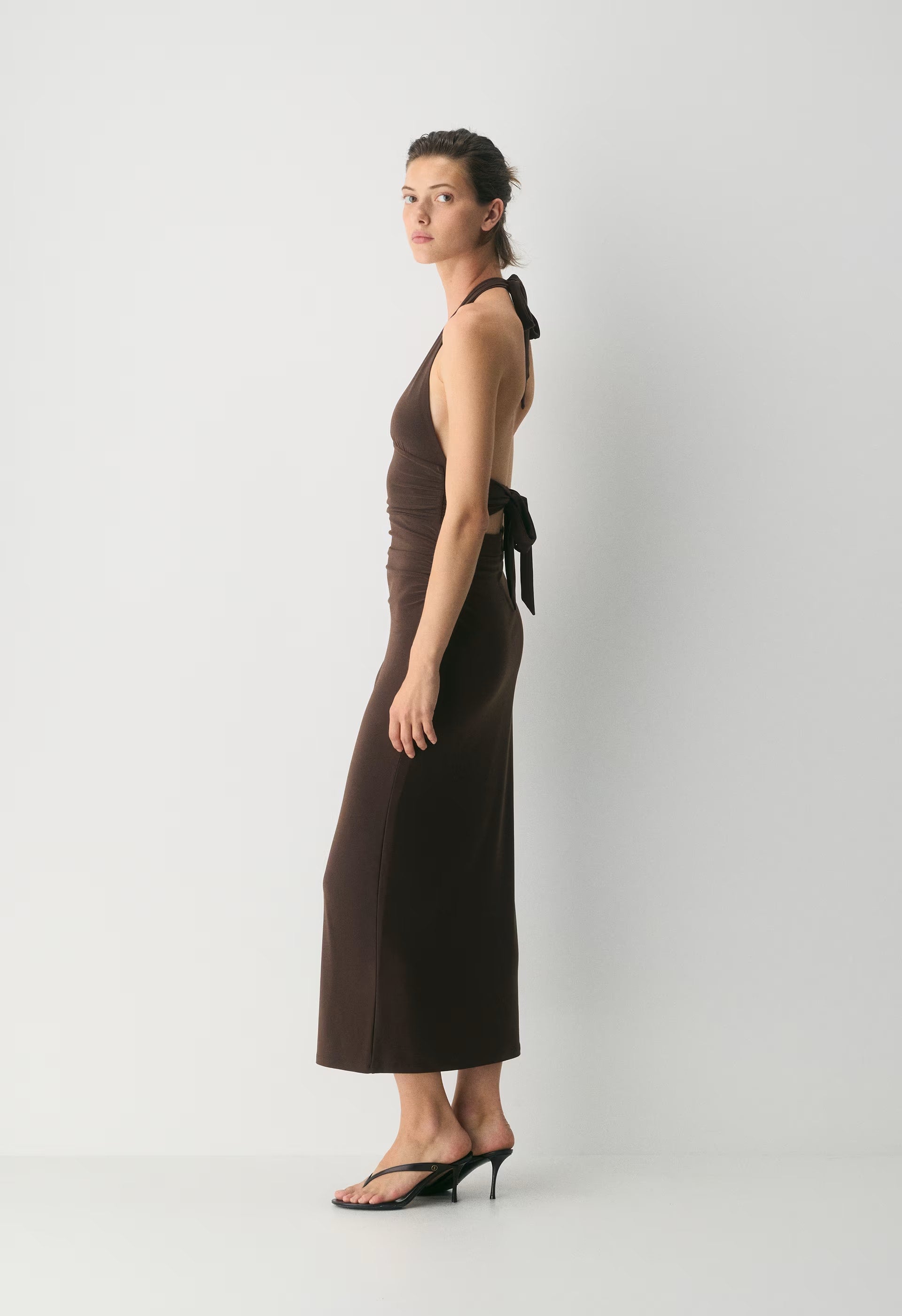 Smooth Matter™ Jazzroom Halter Dress - RICH MOCHA BROWN