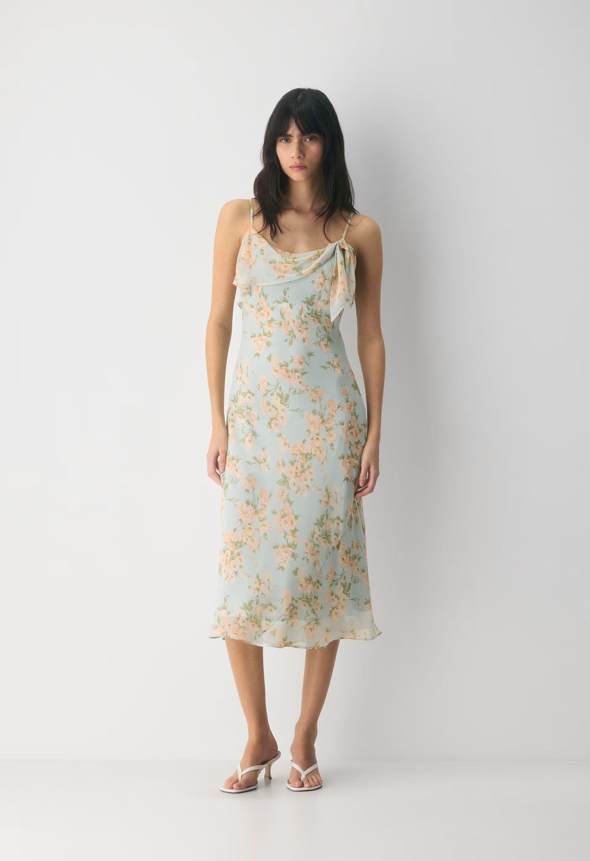 Cannelle Dress - AGAVE GREEN/SOFT PEACH