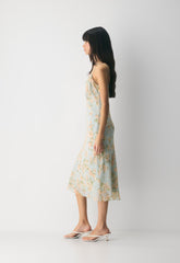 Cannelle Dress - AGAVE GREEN/SOFT PEACH