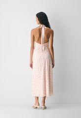 Hedgerow Halter Dress - PALE PEACH/PINK
