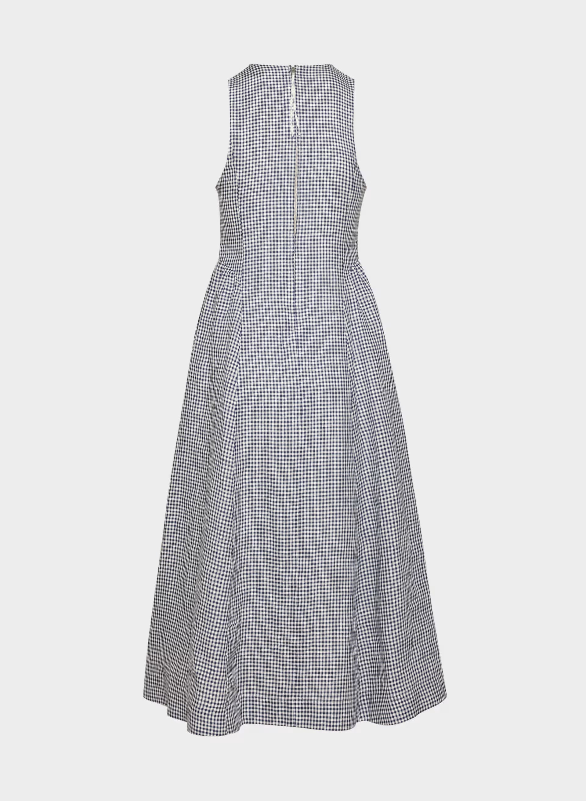 Countess Linen Dress - SRPN CK LT BRH/HBR NVY
