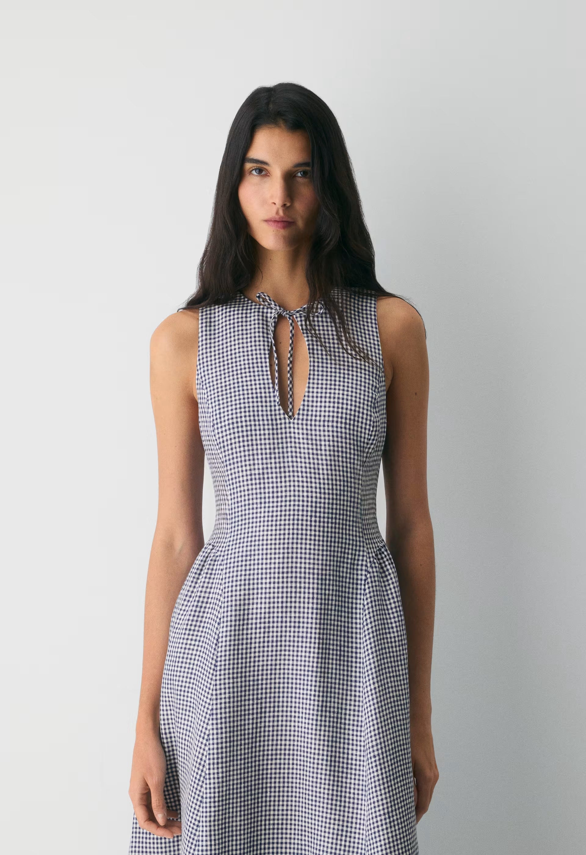 Countess Linen Dress - SRPN CK LT BRH/HBR NVY