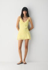 Priscilla Dress - LEMONADE/BLUE