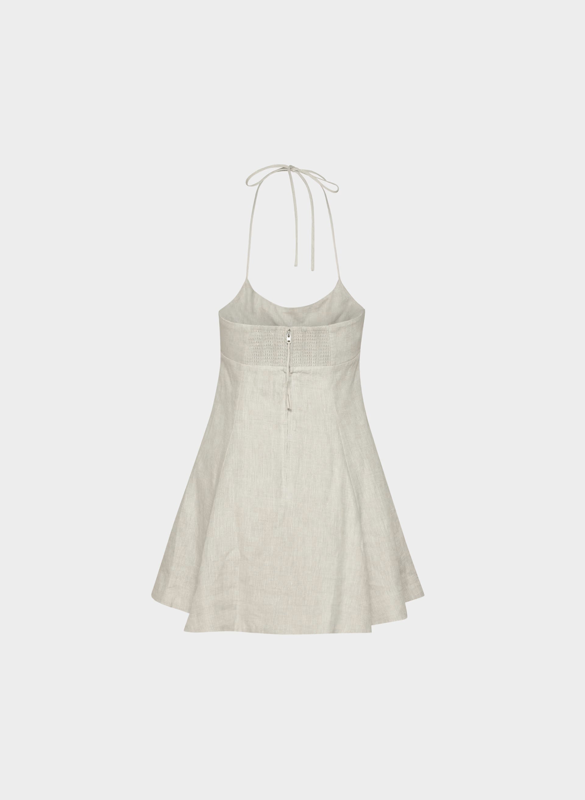 Abundance Linen Halter Dress - UNDYED ECRU