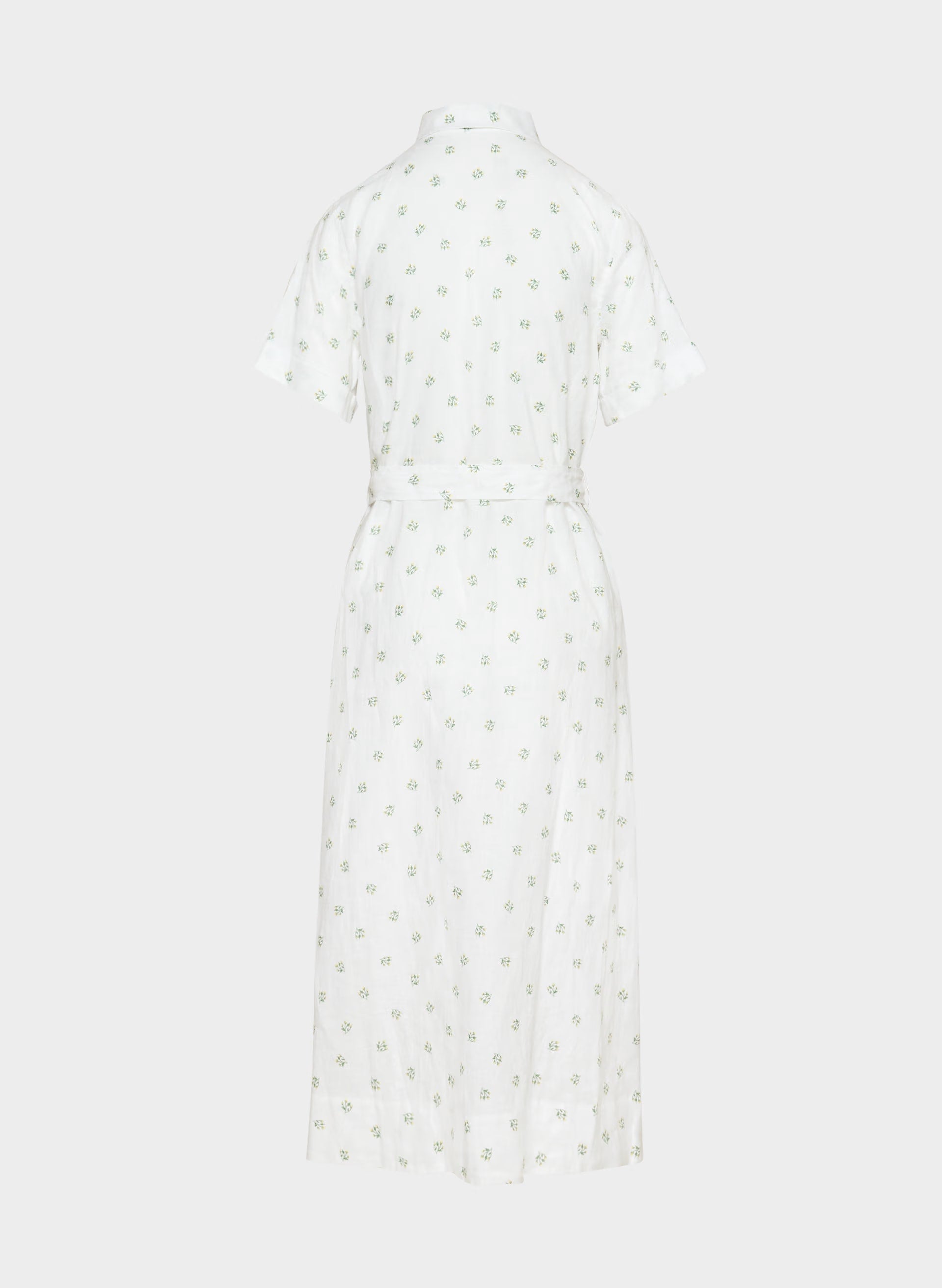 Eleta Linen Maxi Dress - WHITE/YELLOW