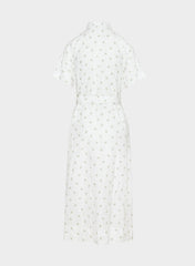 Eleta Linen Maxi Dress - WHITE/YELLOW