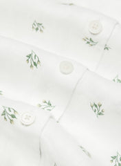 Eleta Linen Maxi Dress - WHITE/YELLOW