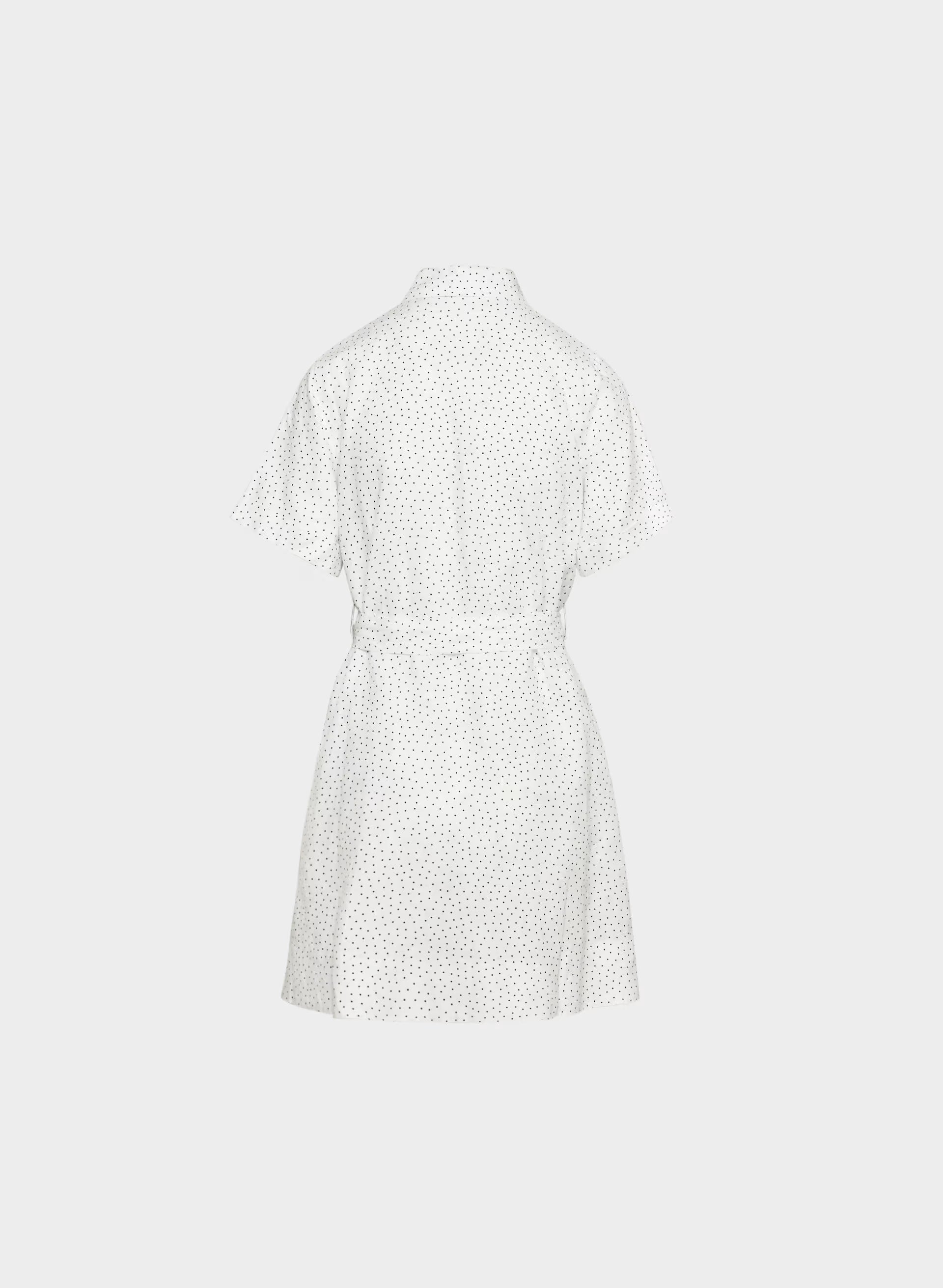 Eleta Linen Mini Dress - WHITE/ ADMIRAL